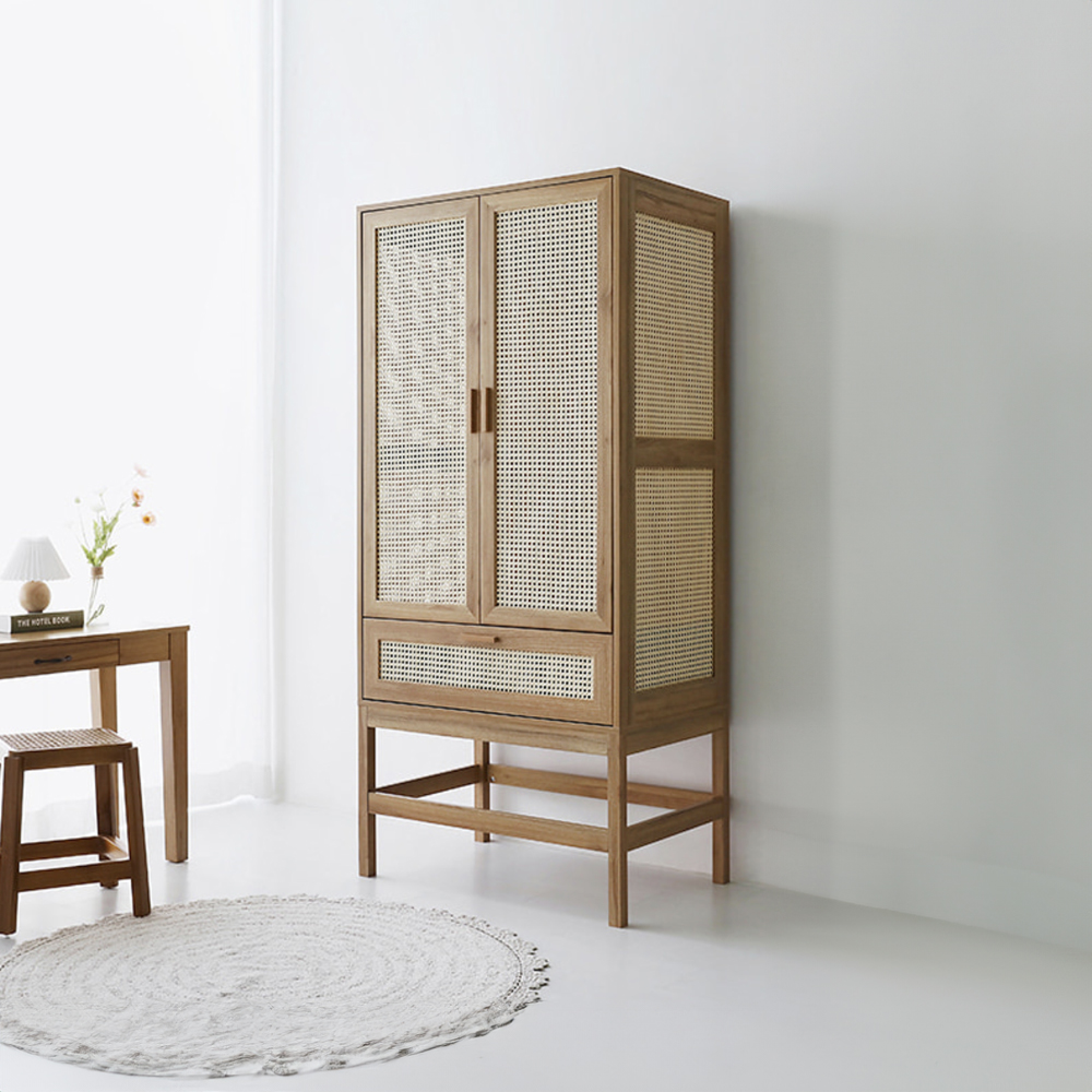 벤탄 옷장 1단 WRM19590R 900x600x1950mm, 2단, 캄포어베니어 4916.5716 - 상세 이미지 4