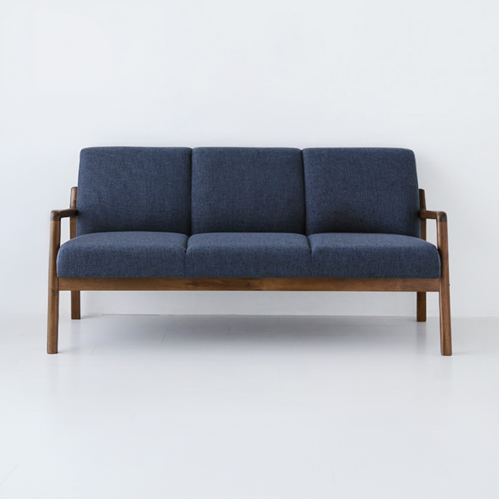 데니쉬 패브릭 소파 3인 다크블루