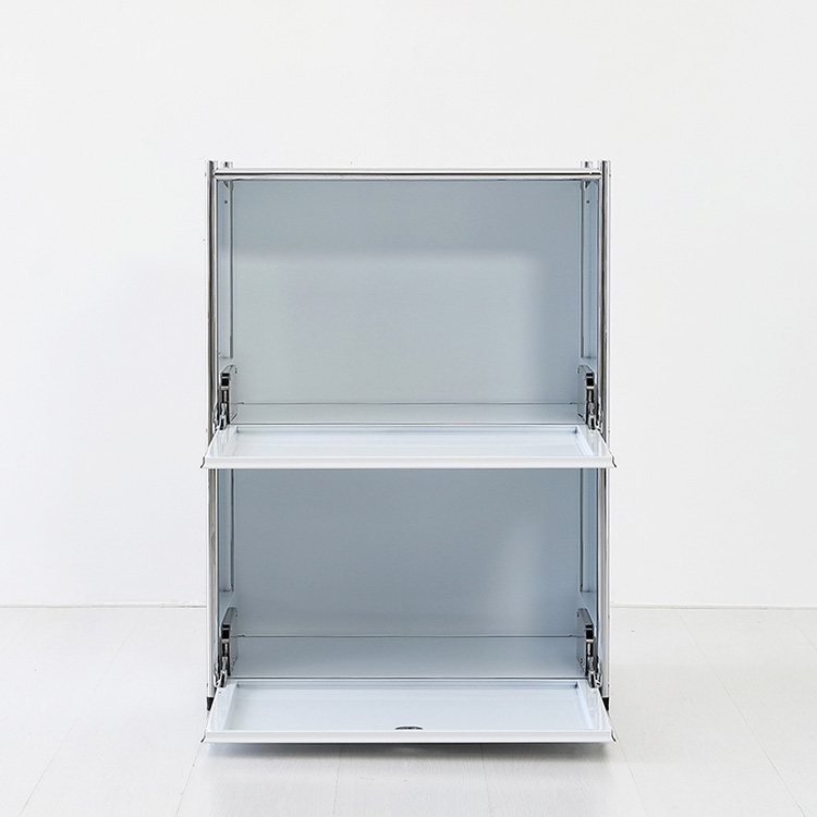 심플리 1x2 수납장 2문 BC608 600mmx400mmx850mm, 2단, 퓨어화이트 2950.8683 - 상세 이미지 2