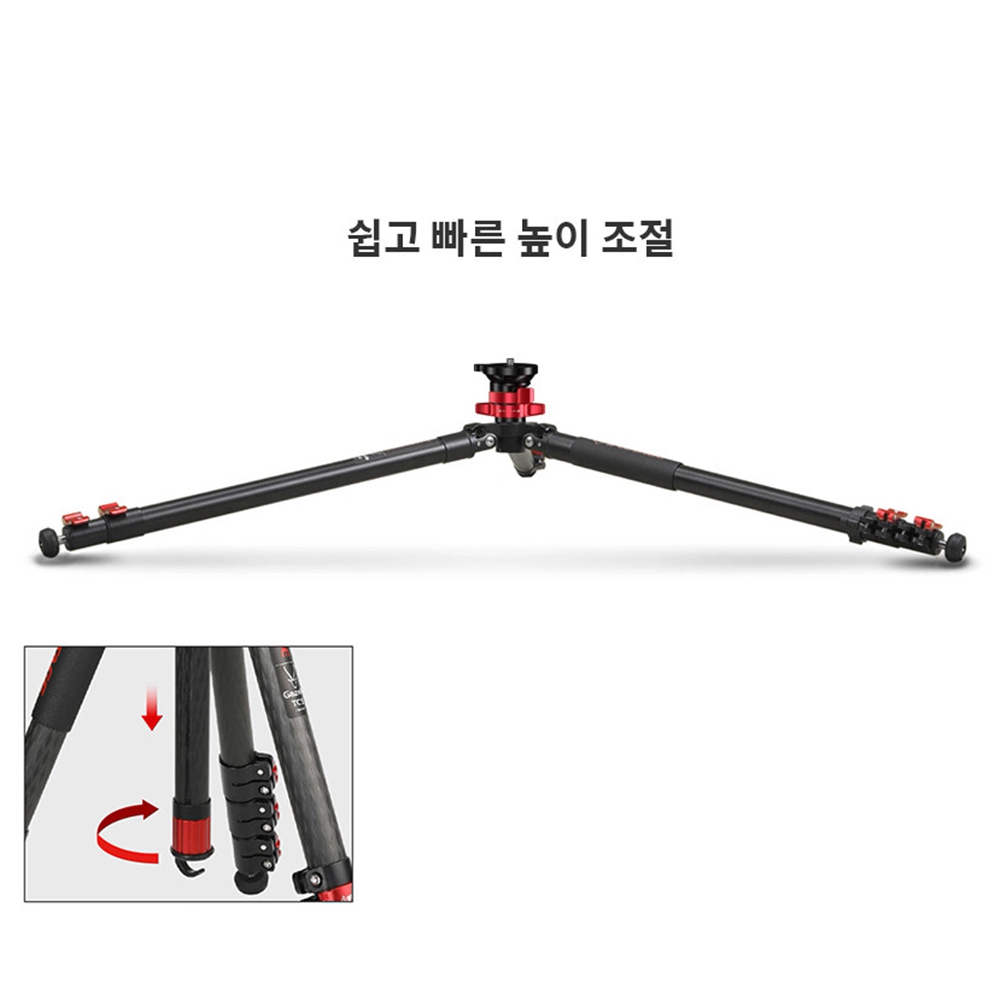 가벼운삼각대 긴 튼튼한 브이로그 삼각대 이미지 6