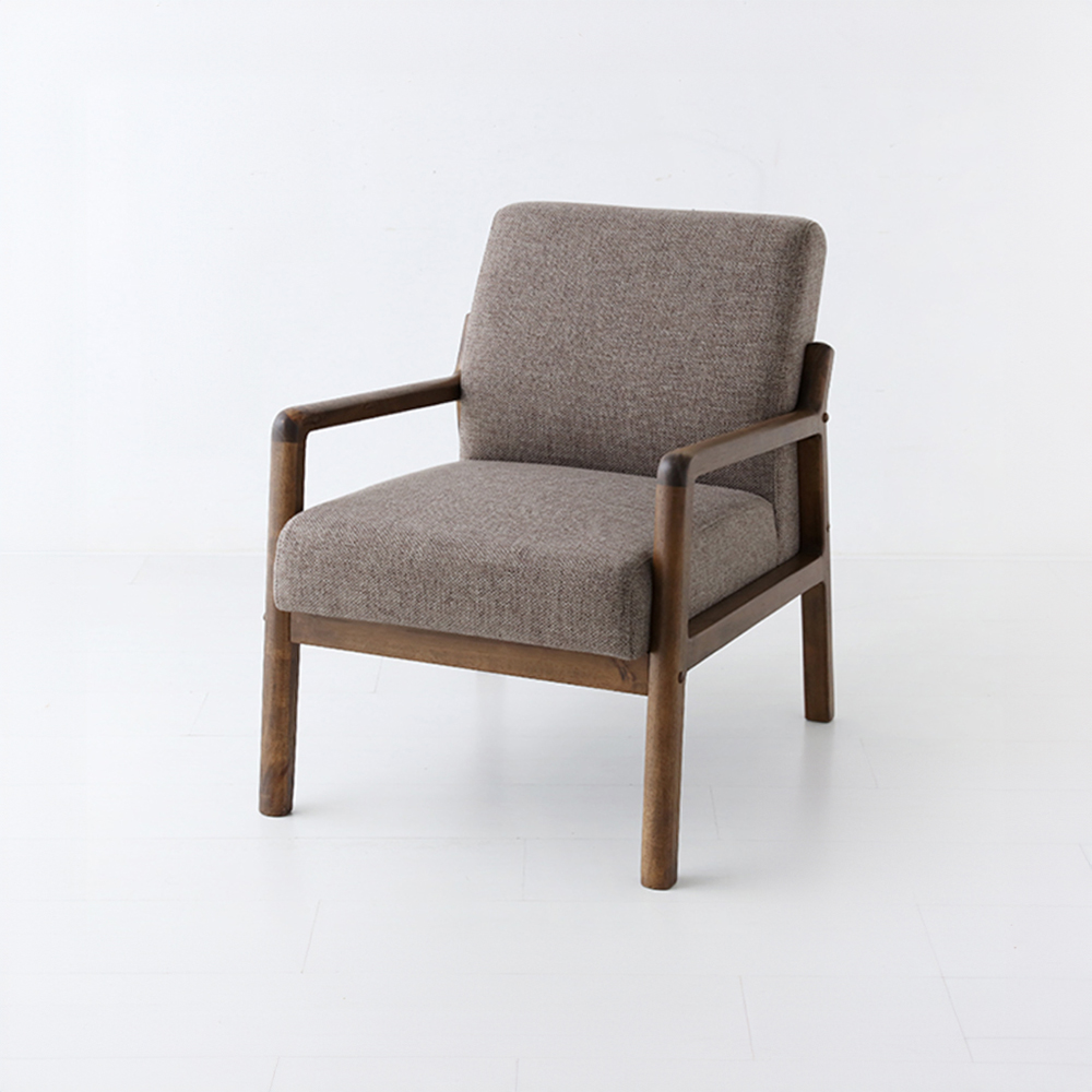 데니쉬 패브릭 소파 1인 스툴미포함, 모카브라운 5645.4652, 1인용