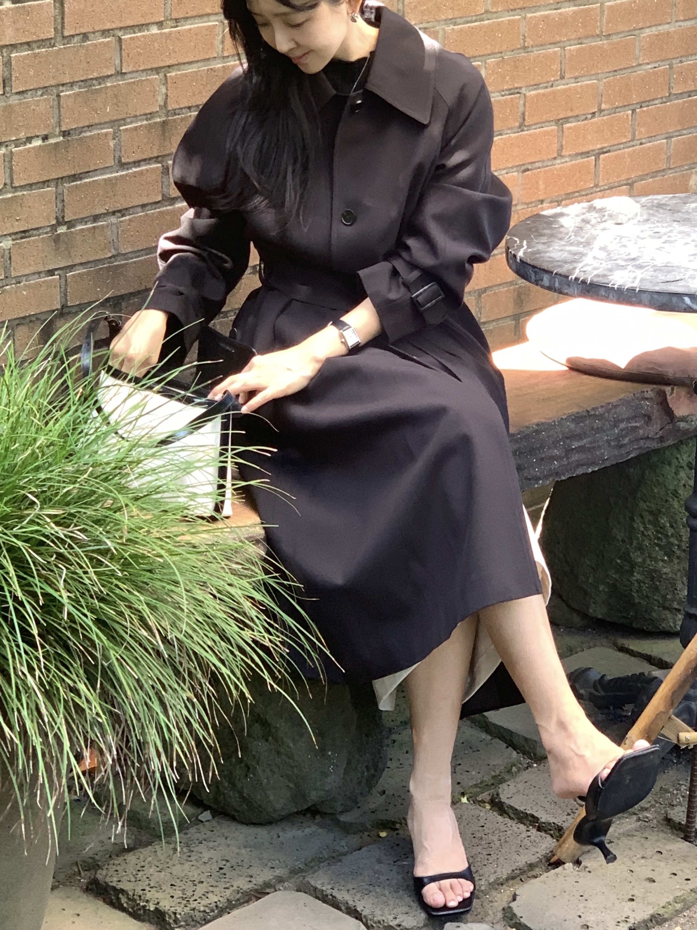 [Premium]🦋르베 카라 싱글 롱 트렌치코트 벨트 간절기아우터 바바리자켓 (2C) 상세 이미지 60