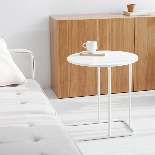 두게드 사이드테이블 원형 D55 화이트 1341.7253