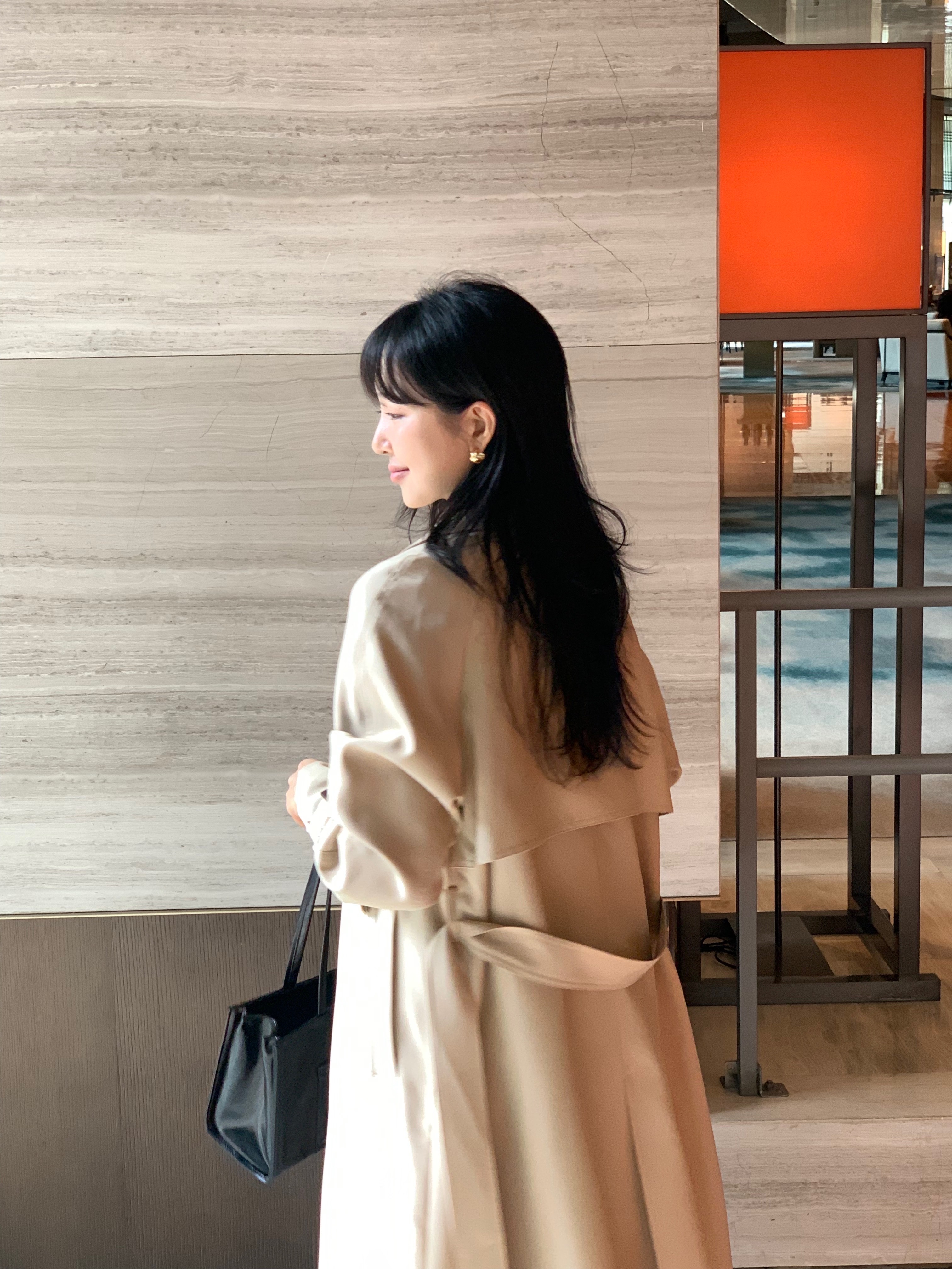 [Premium]🦋르베 카라 싱글 롱 트렌치코트 벨트 간절기아우터 바바리자켓 (2C) 상세 이미지 36