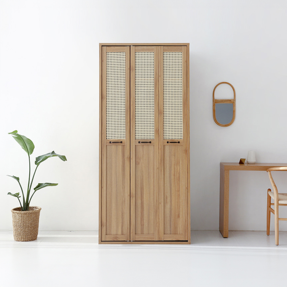 [희망일배송] 벤탄 옷장 3문 PRM19590CRT 900x590x1950mm, 2단, 캄포어베니어 0861.3261 이미지 8