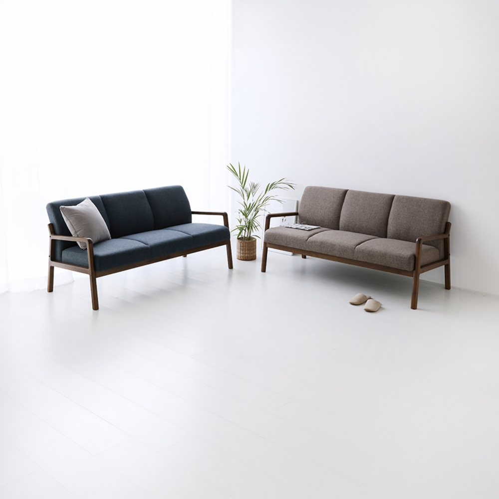 데니쉬 패브릭 소파 3인 다크블루