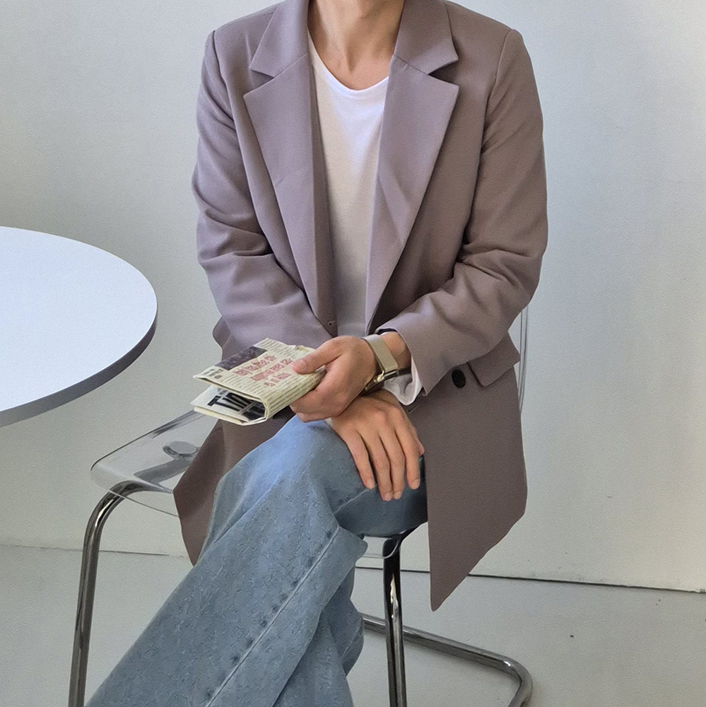 남자블레이저 빅사이즈 남성 마이 봄 가을 남자 자켓 - 상세 이미지 2