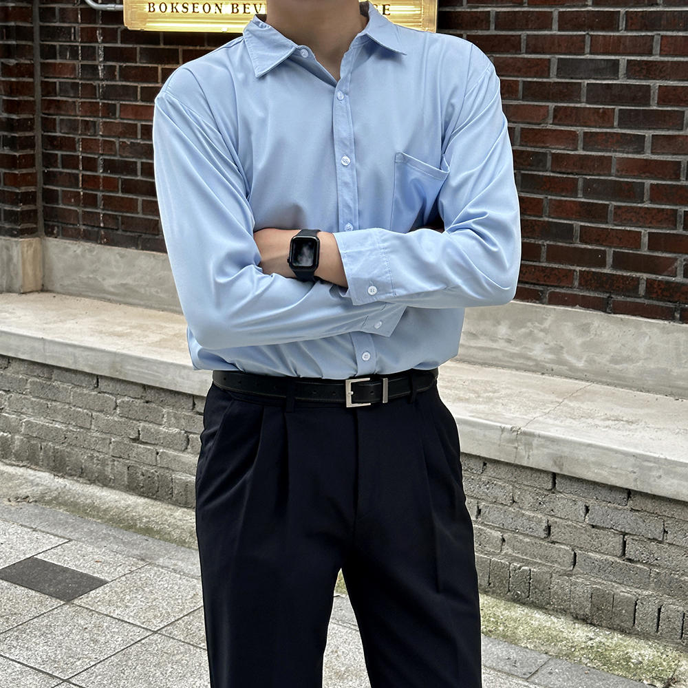 남자 구김없는 링클프리 셔츠 남방 스판 빅사이즈 와이셔츠 이미지 8