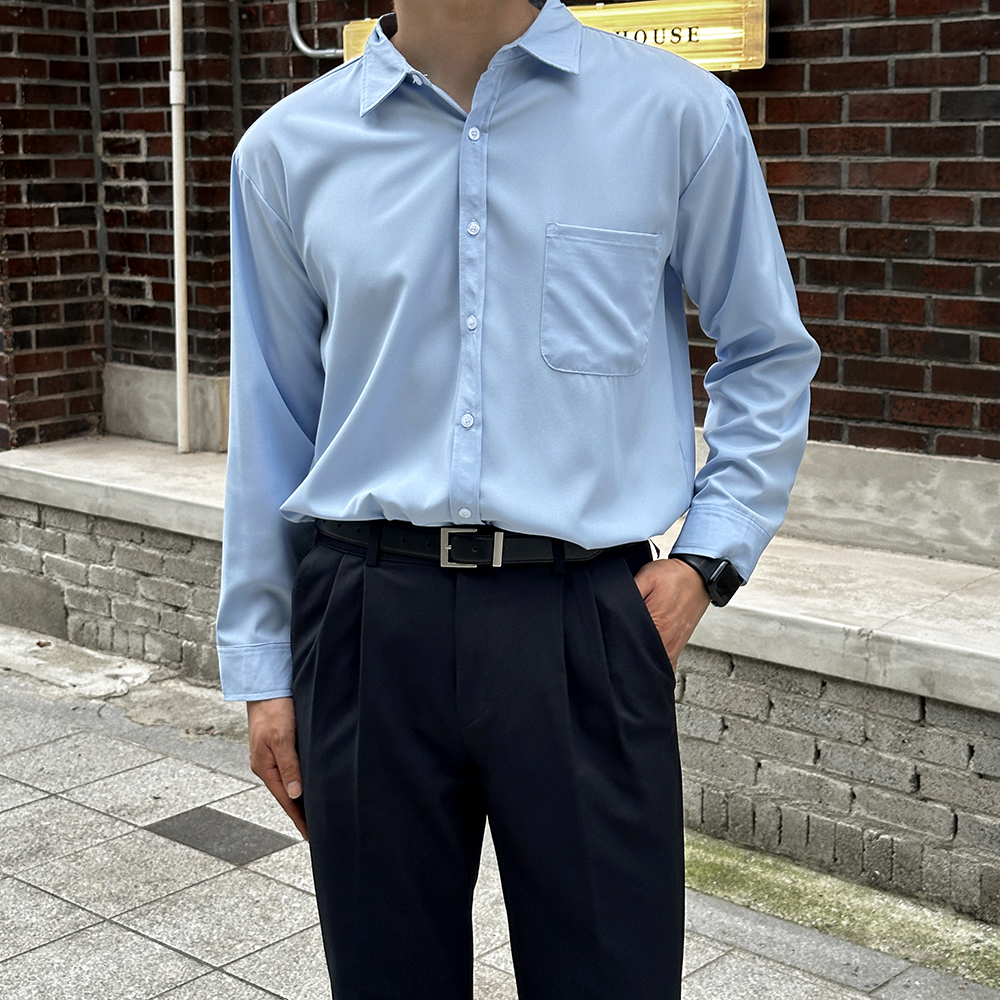 남자 구김없는 링클프리 셔츠 남방 스판 빅사이즈 와이셔츠 이미지 6