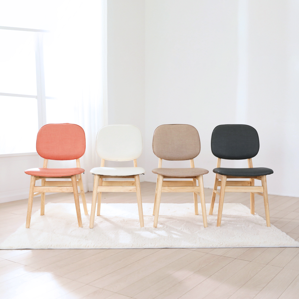 린백 LB22K 카페 인테리어 원목 식탁의자 2개입 구성