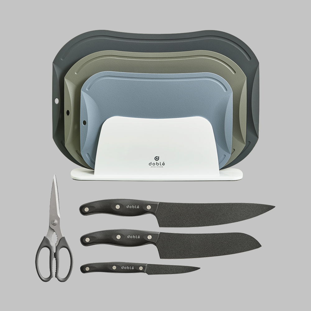 [N단독구성] 도블레 프리미어 도마세트+칼가위 세트 상세 이미지 2