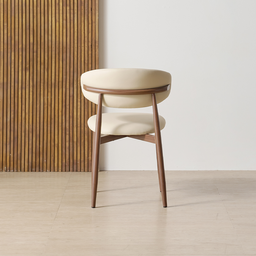 솔리브 편한 식탁의자 실리콘 가죽 다이닝체어 테이블의자 아이보리