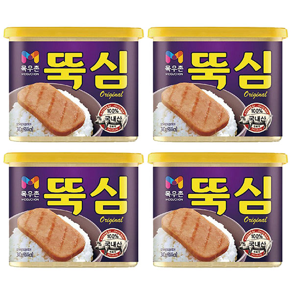 목우촌 뚝심 340g X 4 햄 통조림 : 팀 어네스트