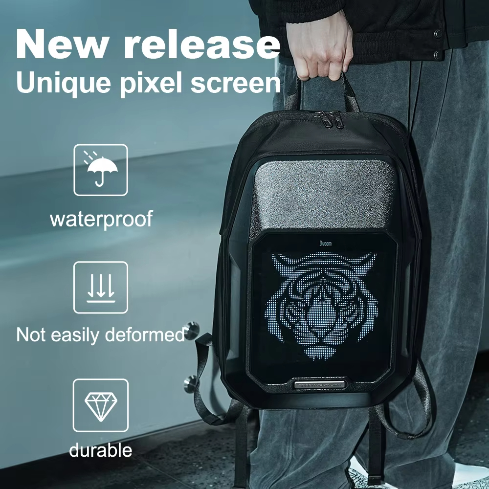 디붐 백팩 Cyberbag 픽셀 아트 LED 스크린 배낭 카메라 노트북 가방 - 상세 이미지 3
