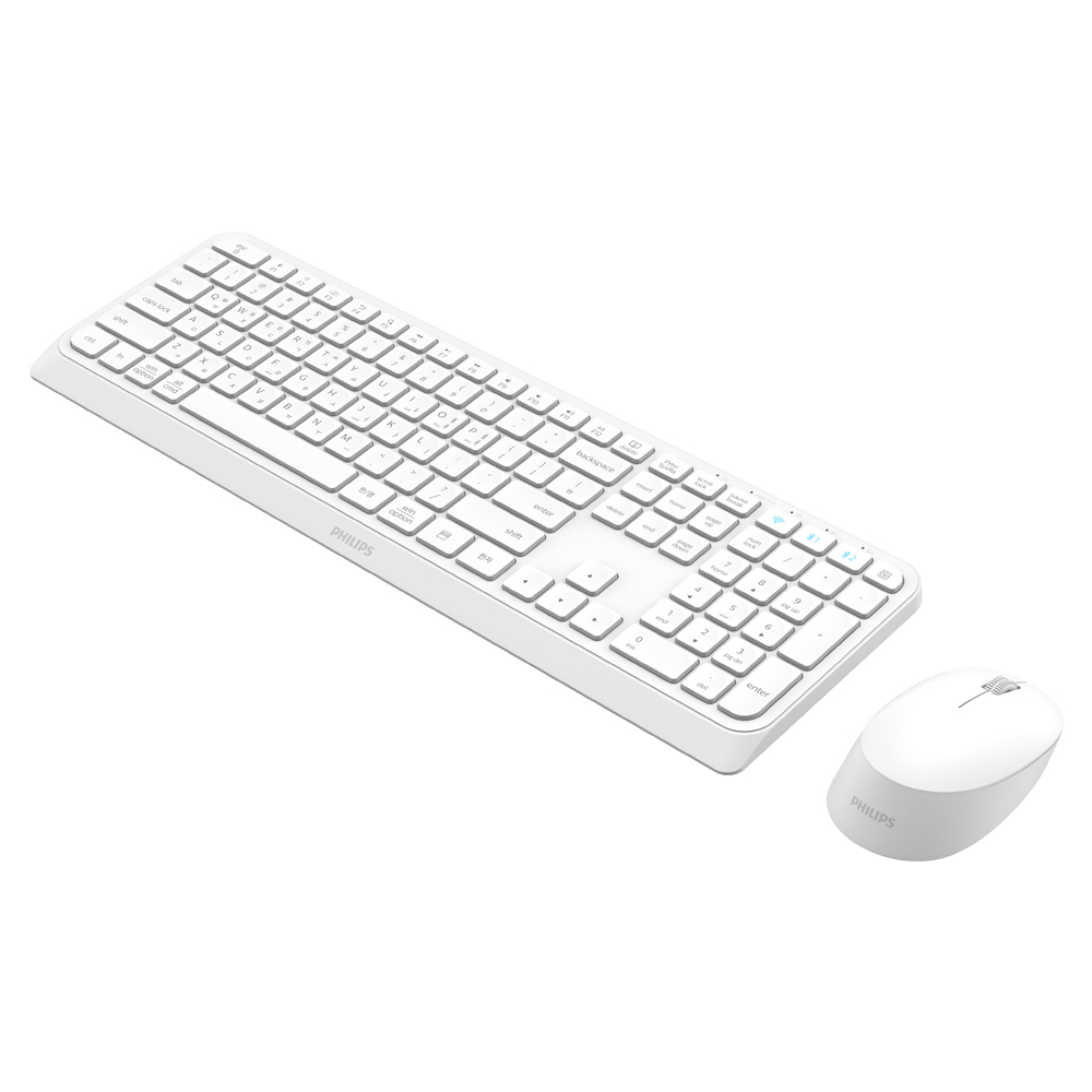 필립스 멀티 페어링 무선 키보드 마우스 세트 SPT6407 화이트 이미지 8