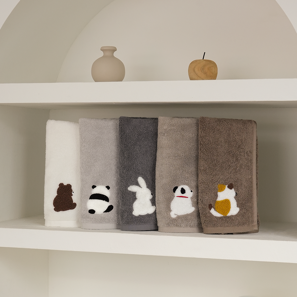 송월타올 동물 스탠다드 100 오코텍스 집들이 수건 선물 30수 150g