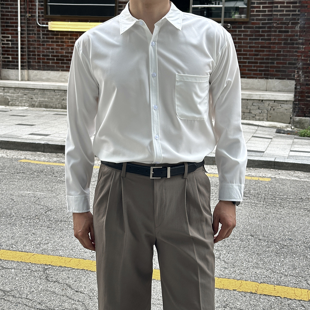 남자 구김없는 링클프리 셔츠 남방 스판 빅사이즈 와이셔츠 - 상품 이미지