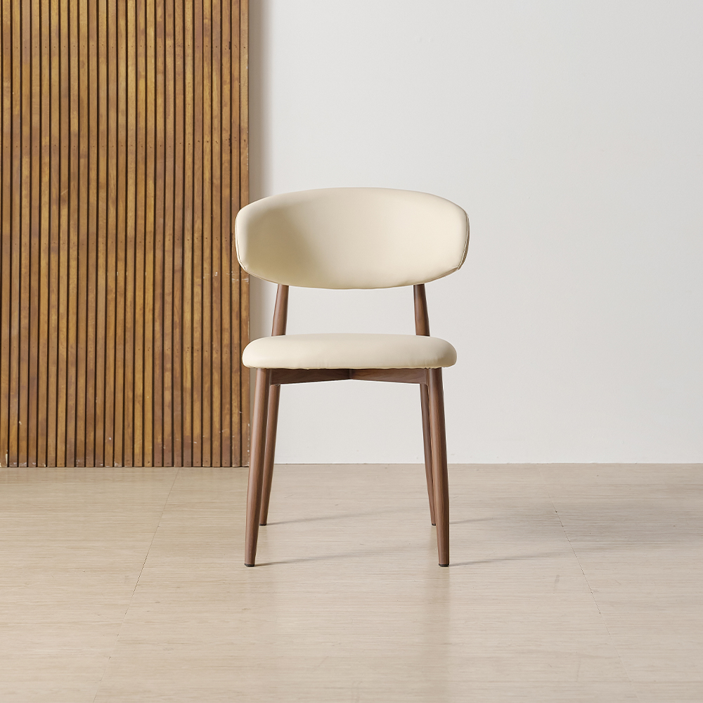 솔리브 편한 식탁의자 실리콘 가죽 다이닝체어 테이블의자 아이보리