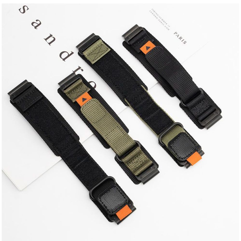 Garmin Fenix8/7 시계에 적합 퀵 릴리스 벨크로 스트랩 Instinct 2S 통기성 및 땀 흡수성 나일론 통합 고급 블랙 통기성 Fenix8 다이얼 51mm 26MM - 상세 이미지 3
