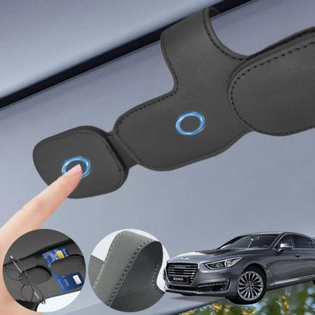 배터리온 제네시스EQ900 차량용 다기능 자석 홀더 카드수납 안경 선글라스 거치용 블랙 1개