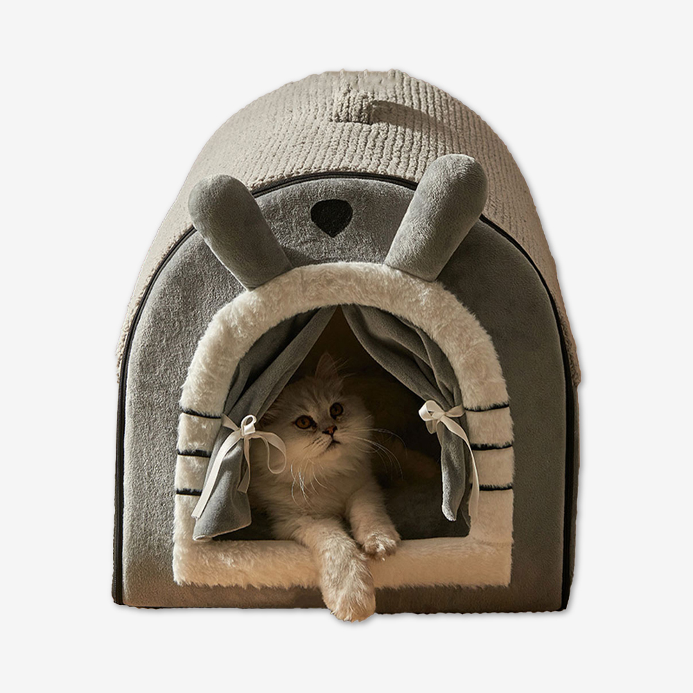 MIAMIA 대형 고양이 숨숨집 강아지 동굴 겨울 하우스 S