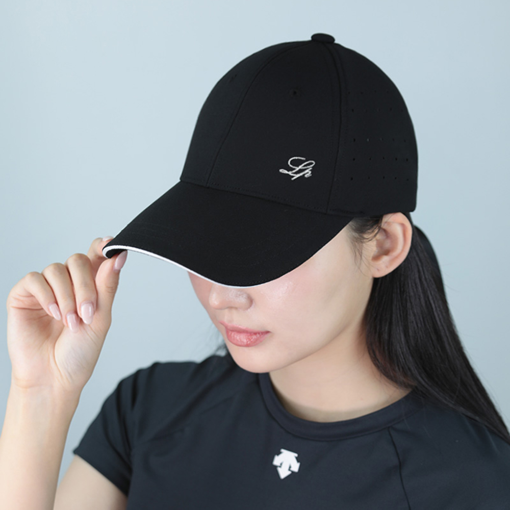 루페오 여성 리본 곱창 머리끈 헤어 슈슈 밴드 탈부착 우먼스 타공 샌드 스트레치 캡 골프 자수 로고 볼캡 모자 이미지 7