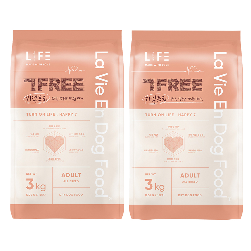 라비앙독 기억프리 강아지 사료 가수분해 다이어트 올브리드 어덜트 오리, 3kg, 2개