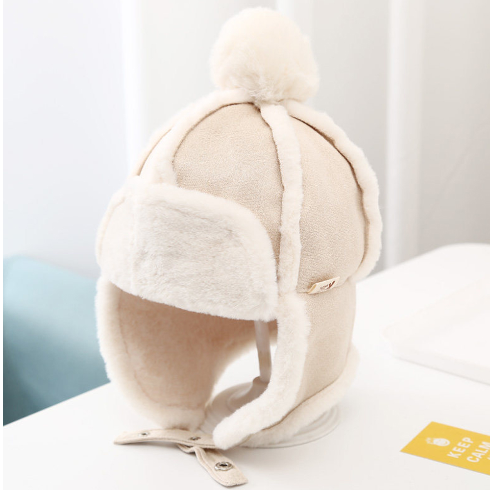 유아 키즈 아동 어린이 겨울 방한 털 귀달이 군밤 항공 이어머프 귀도리 모자 - 상세 이미지 2