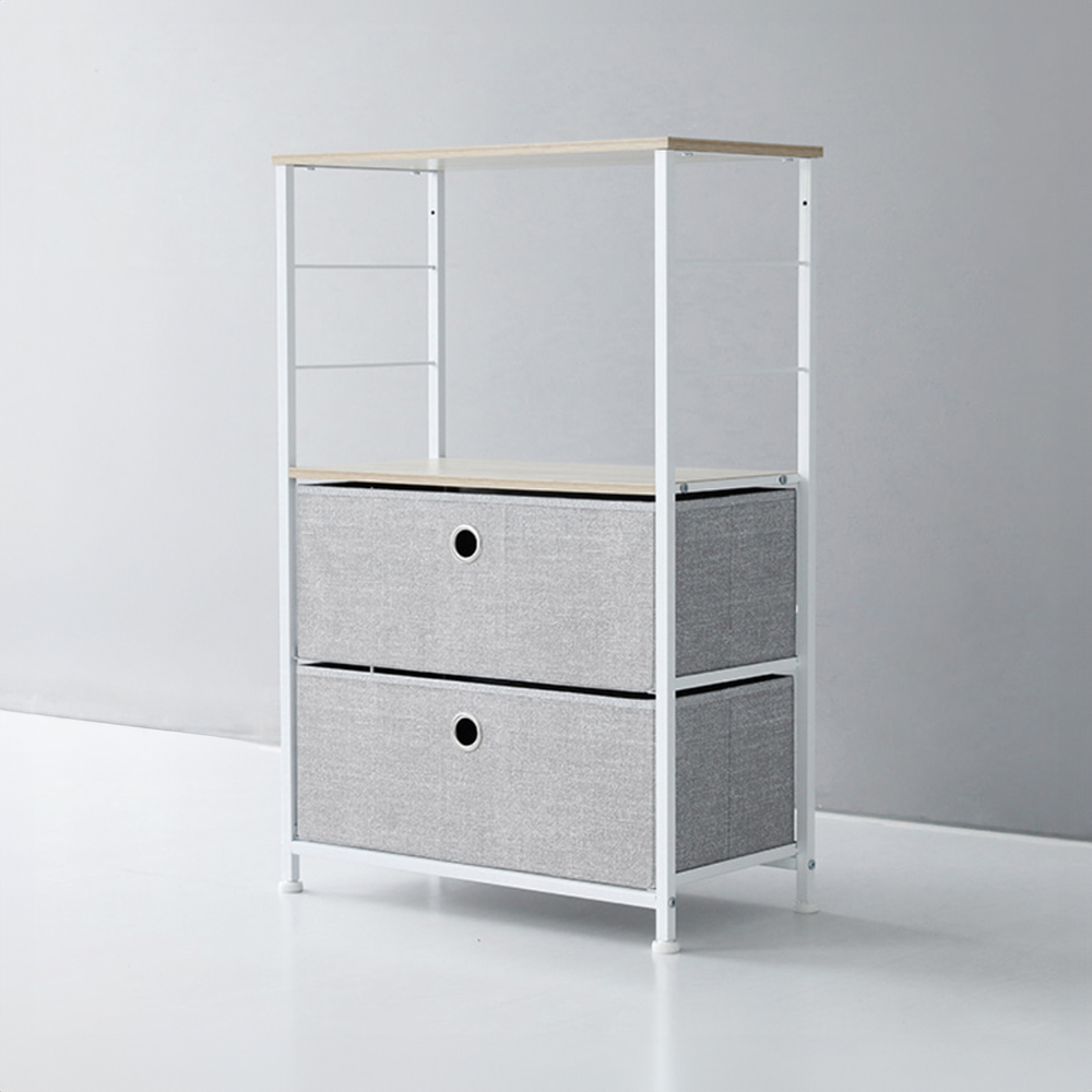 NOVEN 패브릭 서랍장 560860 550x300x855mm, 2단, 라이트그레이 7893.6661 - 상세 이미지 2
