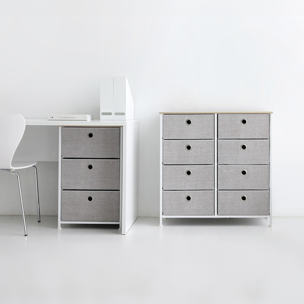 NOVEN 패브릭 서랍장 8칸 800815 800x300x815mm, 4단, 베이지 5092.1479 - 상세 이미지 5