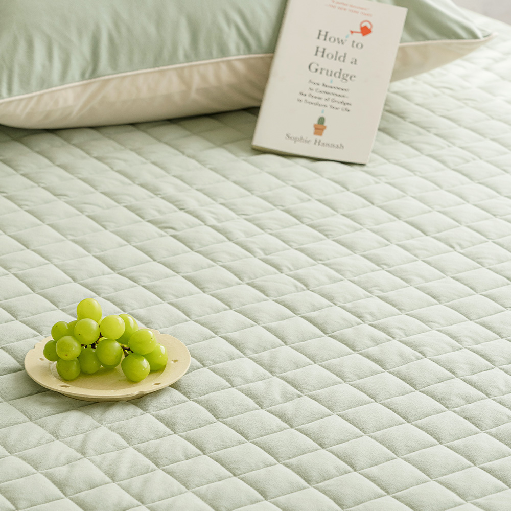 바자르 슈크림 극세사 겨울 고정밴딩 침대패드 SS