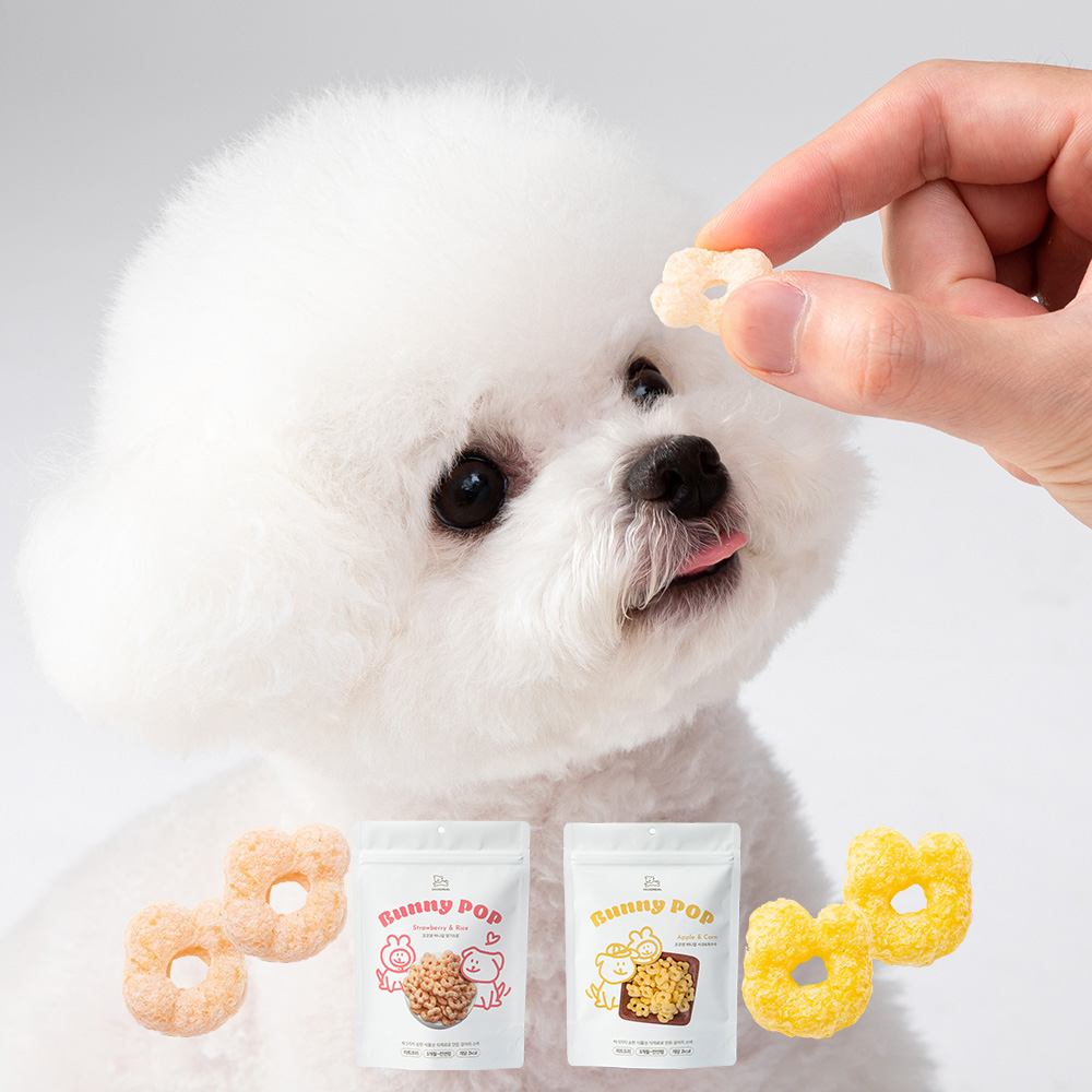 강아지간식 칼로리체크 식물성 코코댕 바니팝 사과+옥수수, 50g, 1개