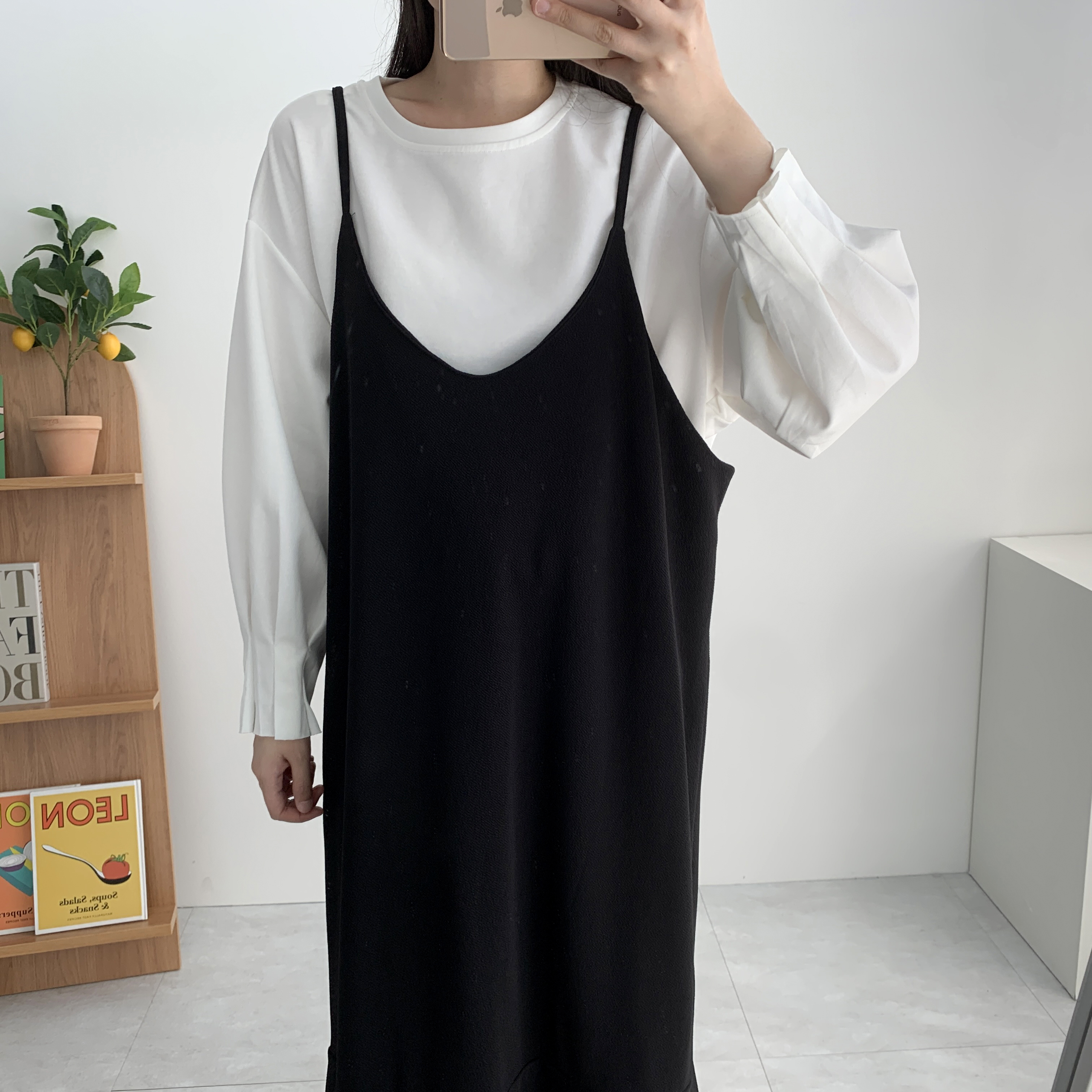 언발 티블라우스 핀턱 루즈핏 티셔츠 - 상세 이미지 2