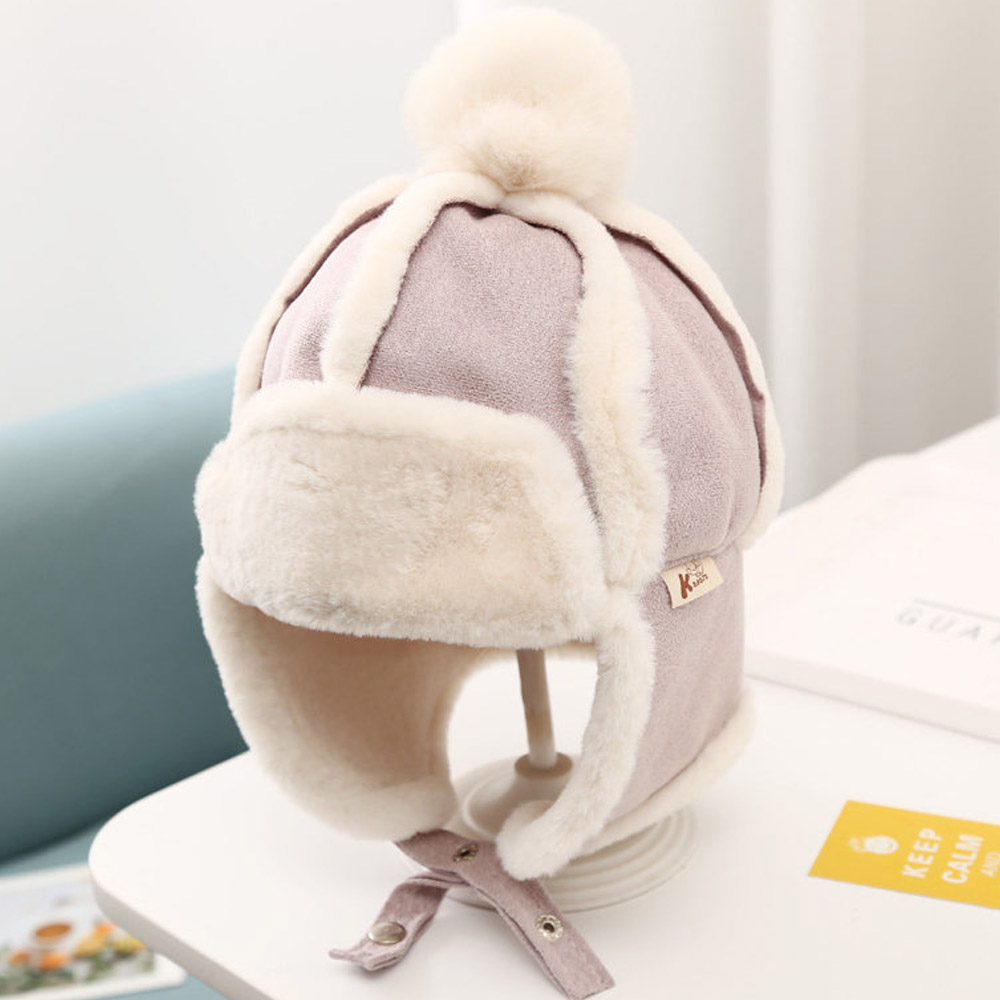 유아 키즈 아동 어린이 겨울 방한 털 귀달이 군밤 항공 이어머프 귀도리 모자 - 상세 이미지 5