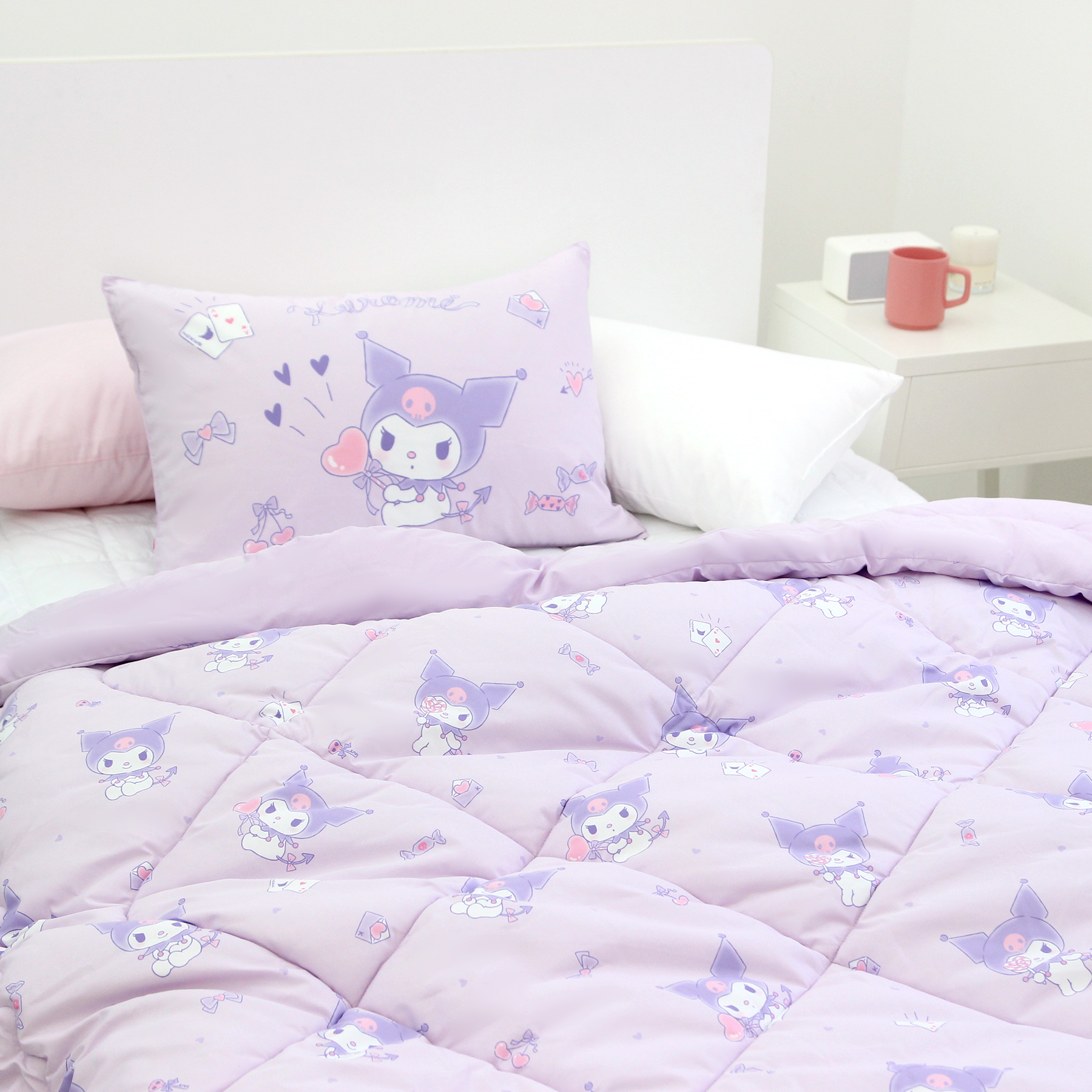 산리오 쿠로미 마이크로화이바 차렵이불 베개커버 침구세트 스위트캔디