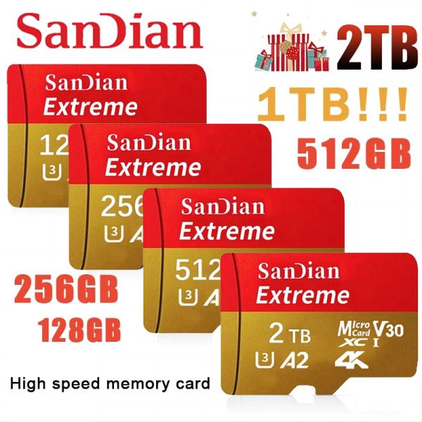 마이크로 TFSD 카드 클래스 10 A2 고속 메모리 카드 128GB TF 플래시 카드 512GB 미니 SD 카드 256GB 닌텐도 스위치 Ps5 용 : 리셀바이
