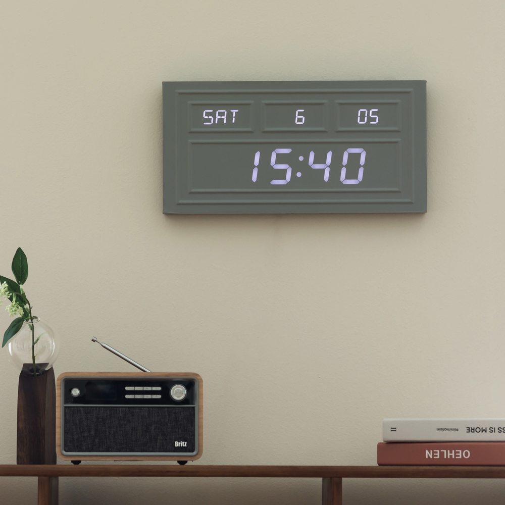 플라이토 인테리어 벽걸이시계 거실 무소음 전자 LED 벽시계 집들이 이사 결혼 선물 써클