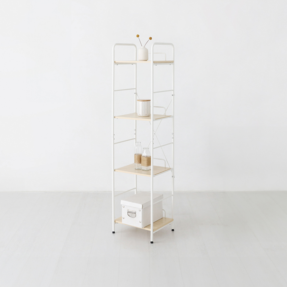 OLLSON 선반 345 좁은 350mmx305mmx1365mm, 4단, 화이트 8135.4937 - 상세 이미지 3