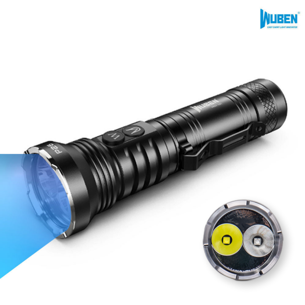 우벤 P26 UV라이트 365nm 겸용 후레쉬 골프공 강아지 오줌 빈대 자외선 랜턴 UV