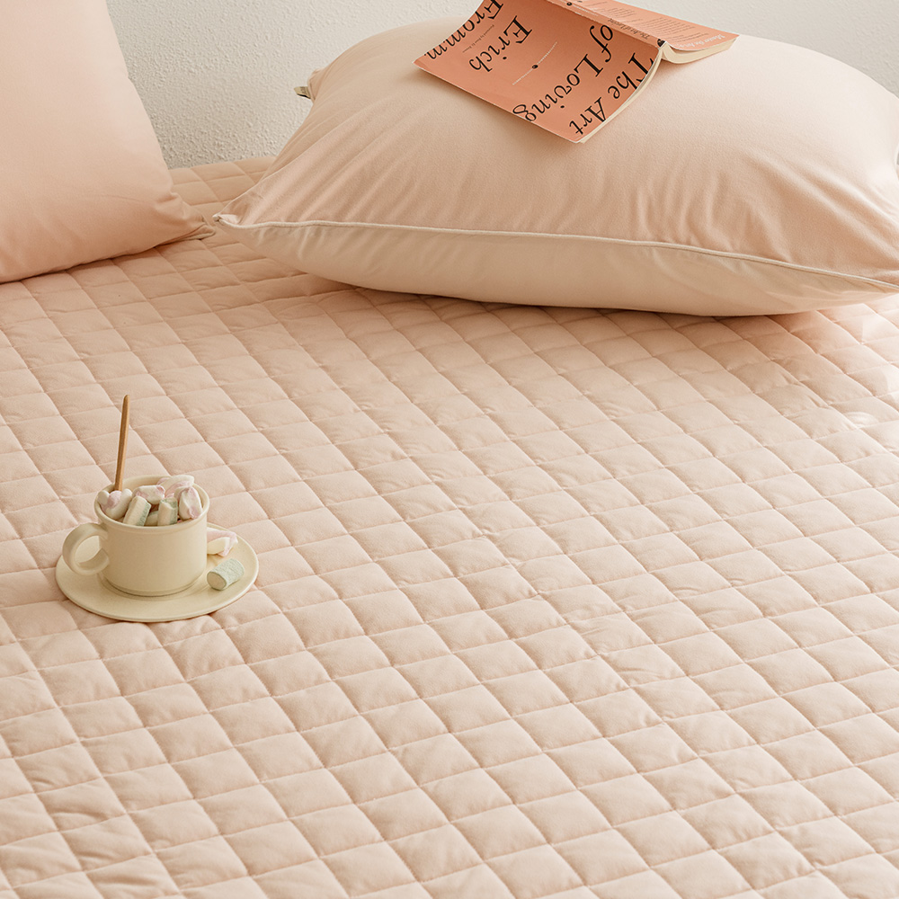 바자르 슈크림 극세사 겨울 고정밴딩 침대패드 SS