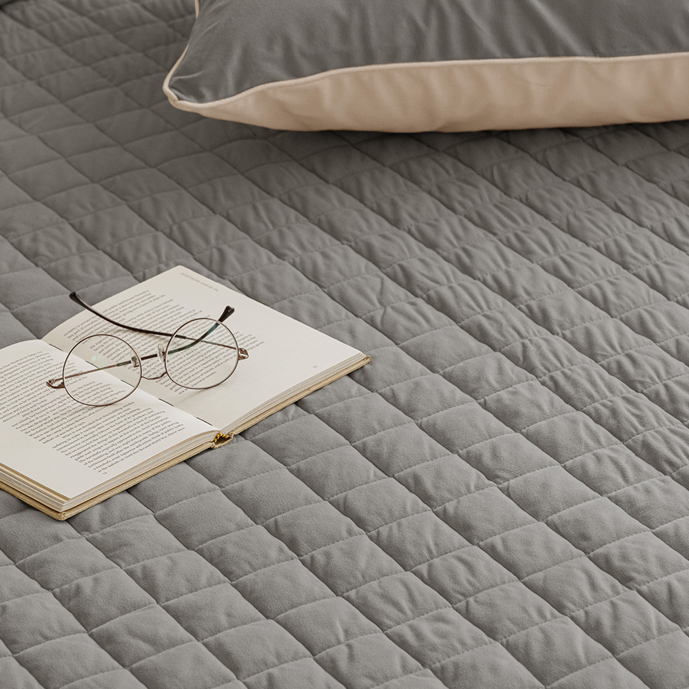 바자르 슈크림 극세사 겨울 고정밴딩 침대패드 SS