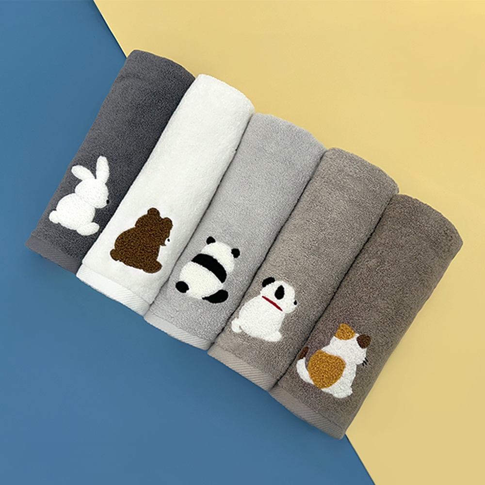 송월타올 동물 스탠다드 100 오코텍스 집들이 수건 선물 30수 150g