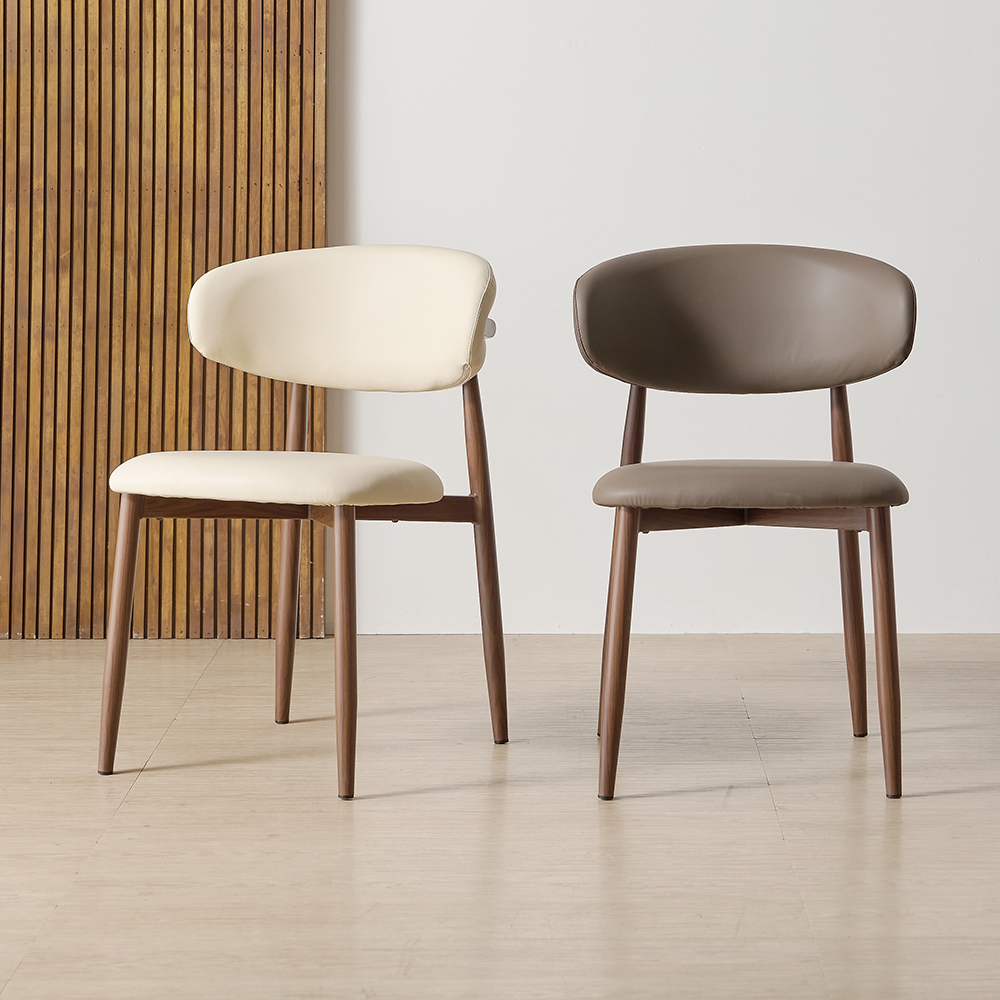 솔리브 편한 식탁의자 실리콘 가죽 다이닝체어 테이블의자 아이보리