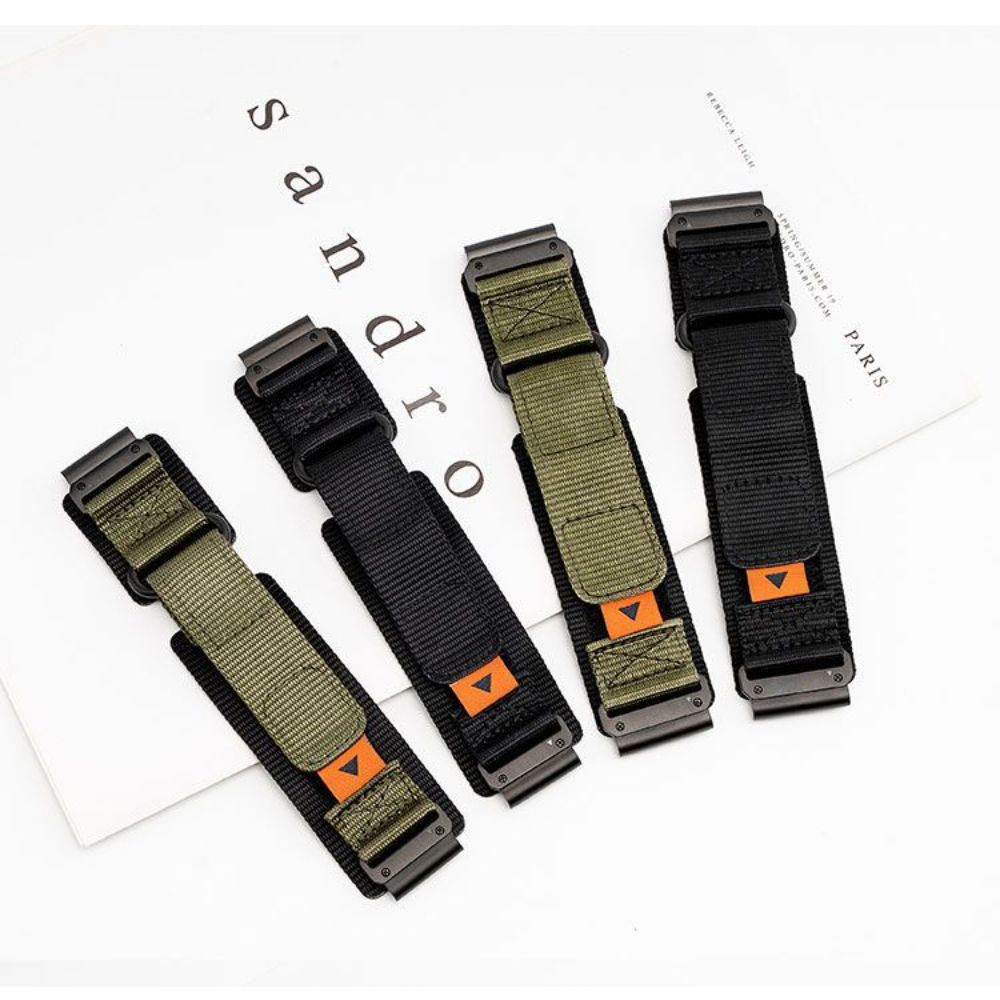 Garmin Fenix8/7 시계에 적합 퀵 릴리스 벨크로 스트랩 Instinct 2S 통기성 및 땀 흡수성 나일론 통합 고급 블랙 통기성 Fenix8 다이얼 51mm 26MM - 상세 이미지 4