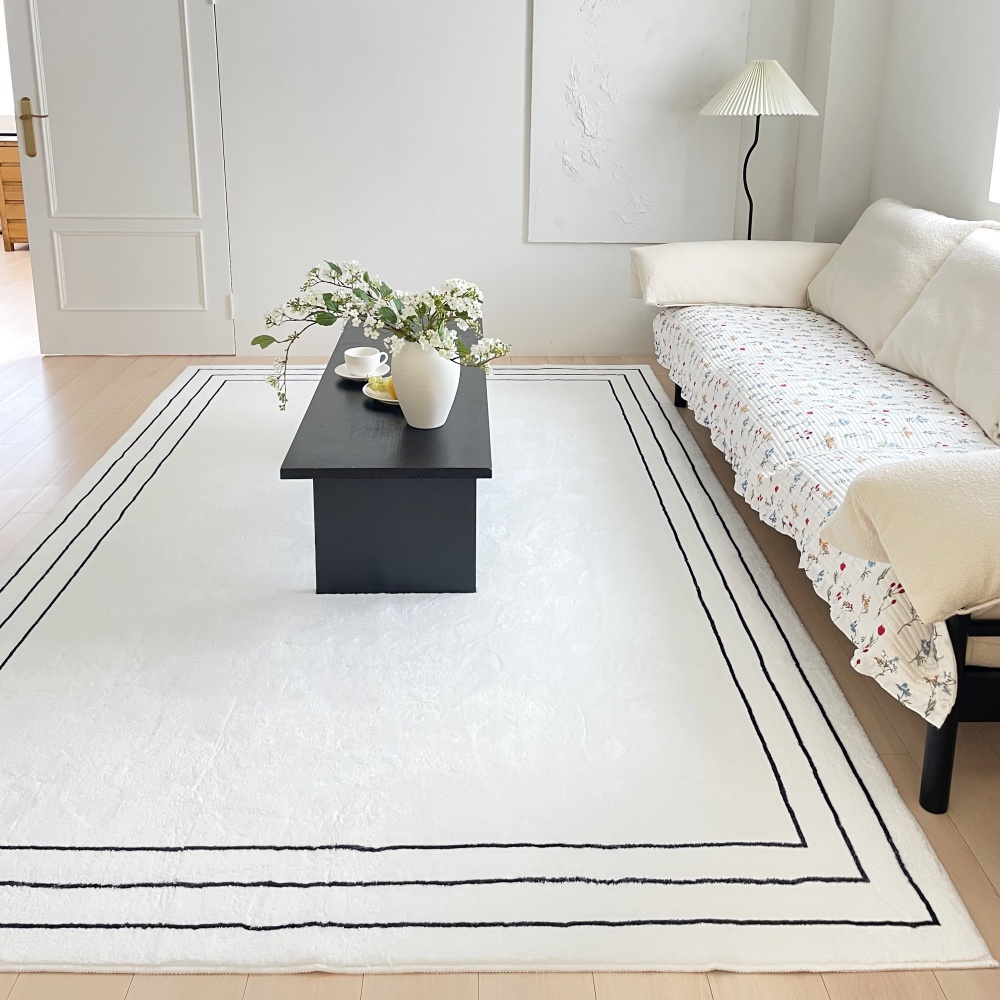 채우다공간 거실 단모 대형 먼지없는 워셔블 러그 카페트 80x120