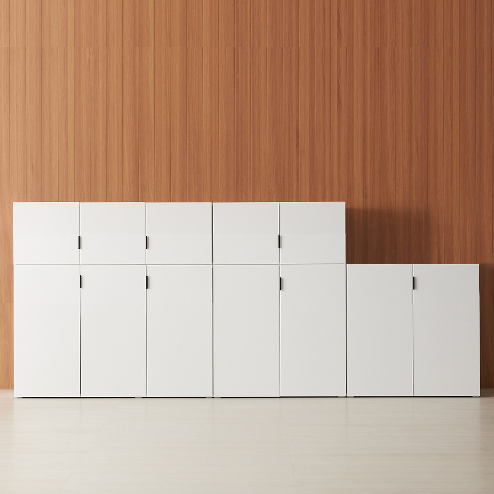 베란다수납장 높은 다용도수납장 틈새 거실 옷 키큰 3단 800 1200세트