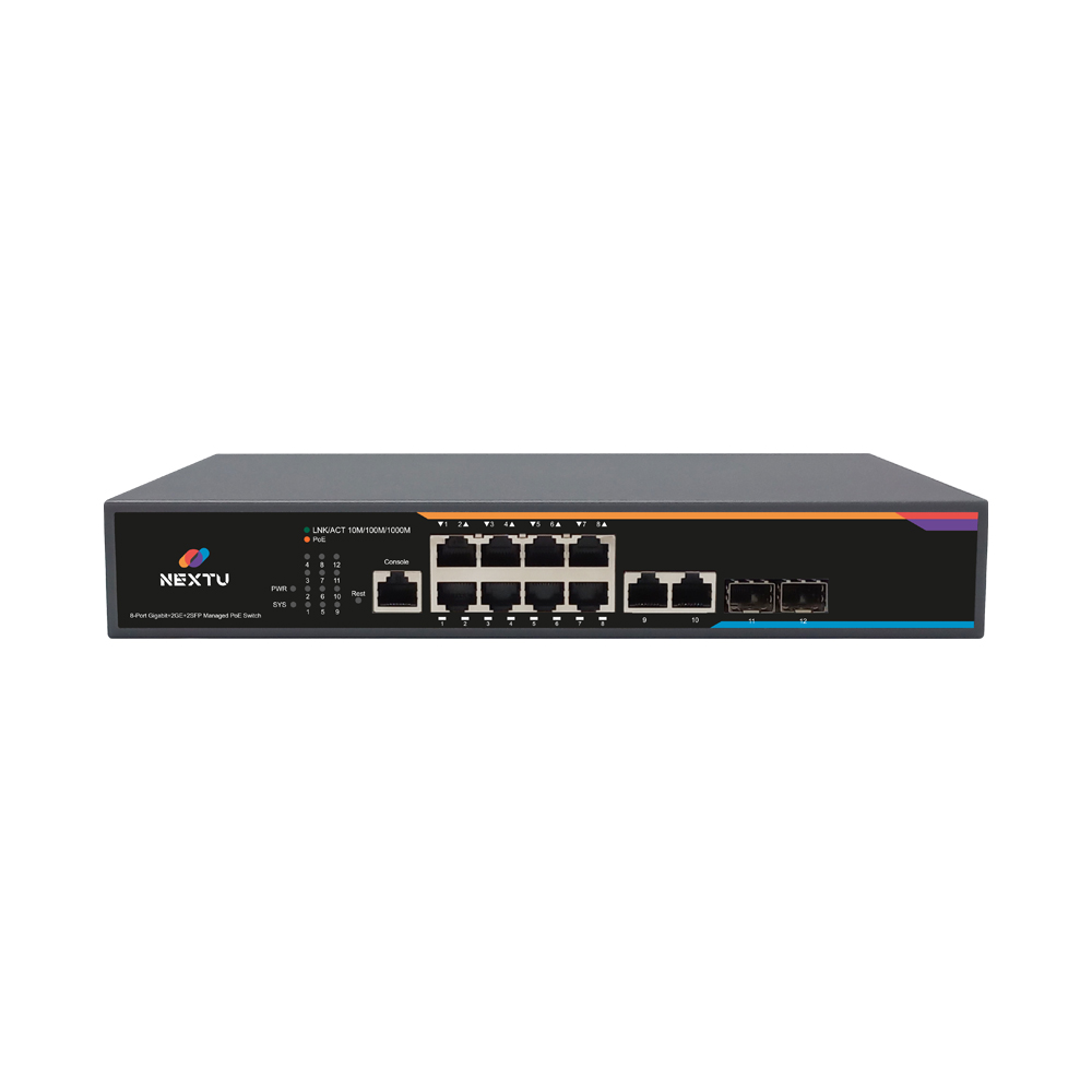 8포트 기가+2SFP 웹매니지스위치 NEXT-POE4012L2-SFP - 상품 이미지