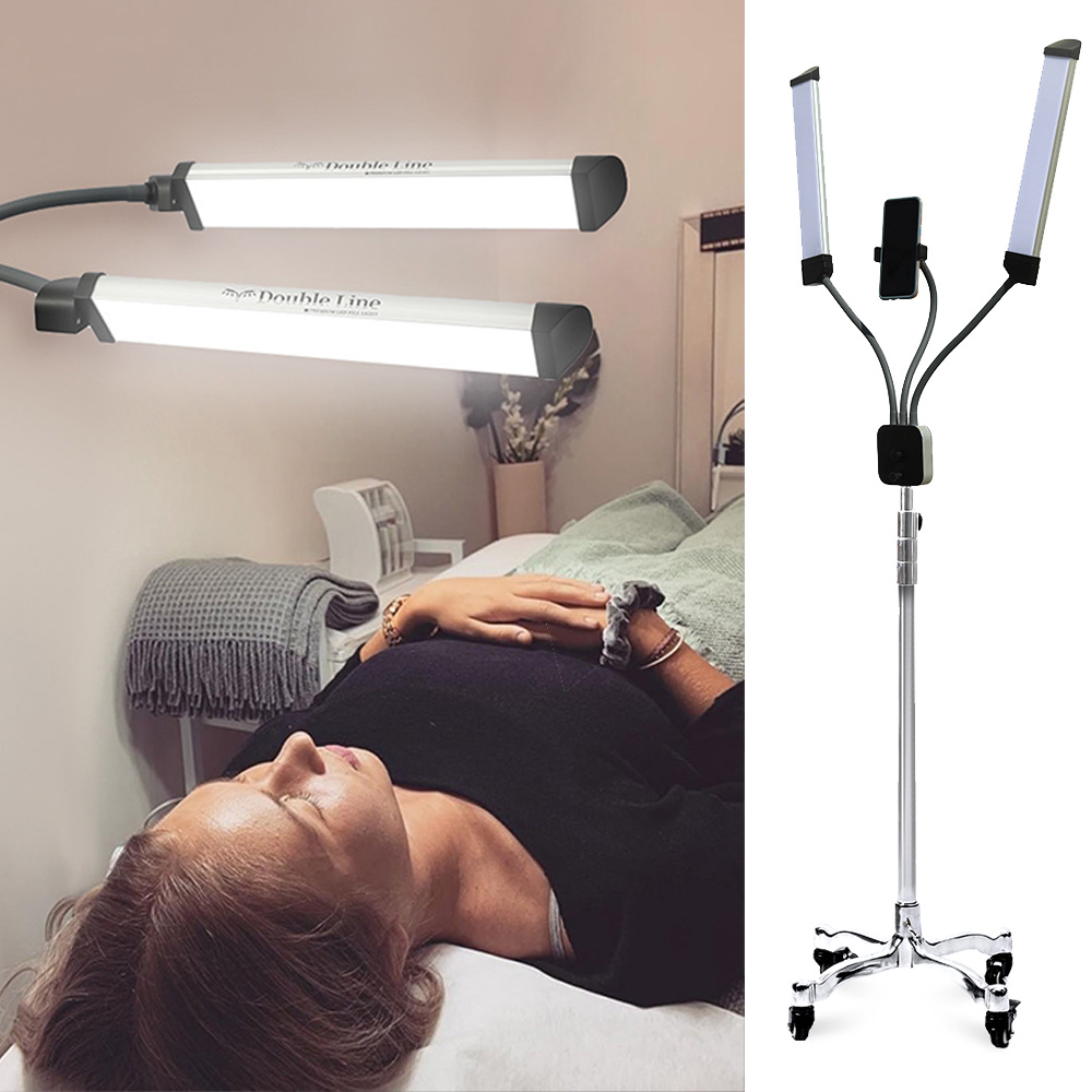 반영구조명 더블라인 속눈썹 조명 유튜브 장비 이동식 스탠드 세트