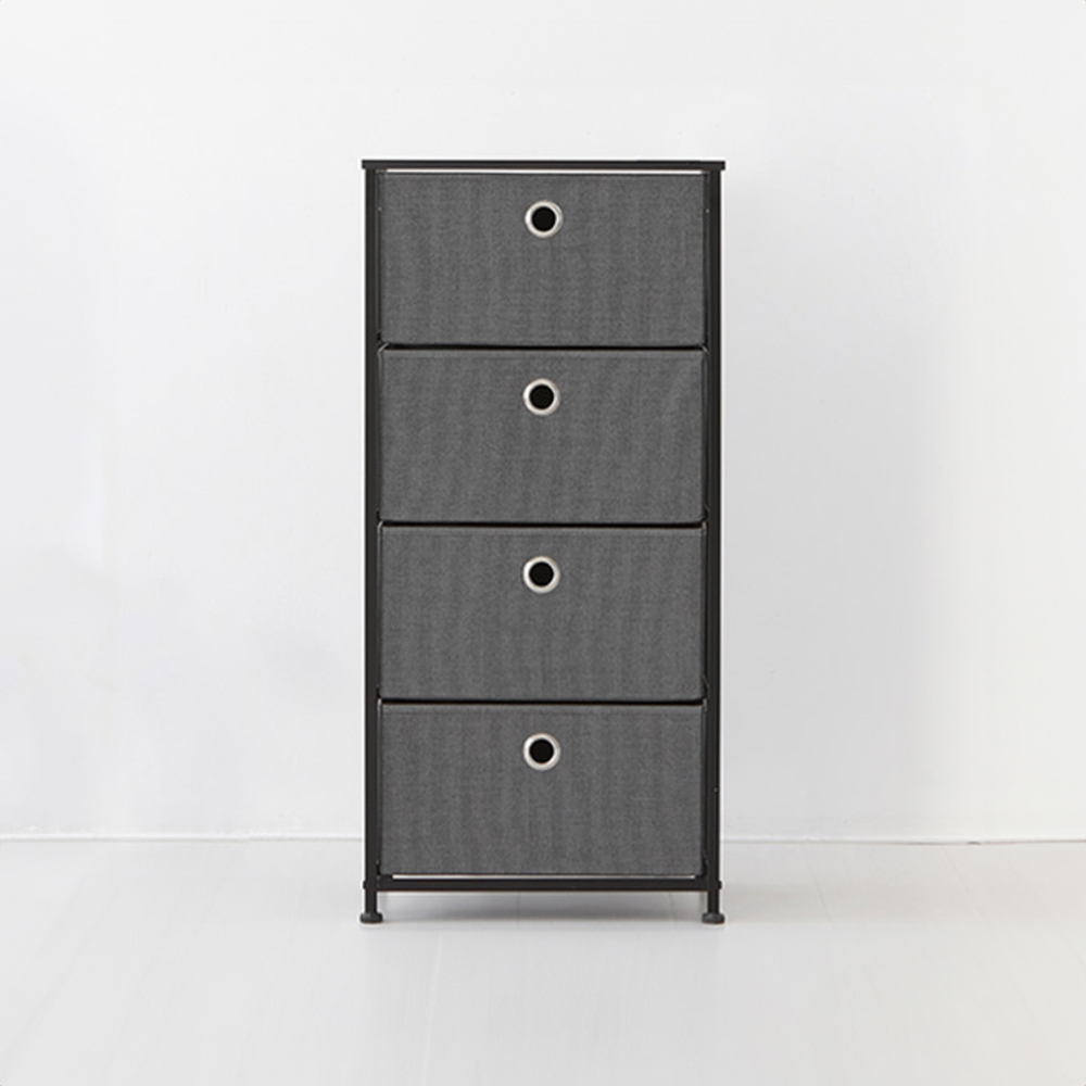 NOVEN 패브릭 서랍장 450950 450x300x945mm, 4단, 다크그레이 2159.6882 - 메인 이미지