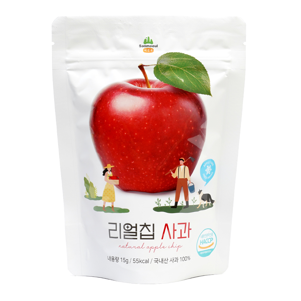 리얼칩 사과 (15g) 간식 국내산 동결건조 과일칩 사과칩 - 상세 이미지 2